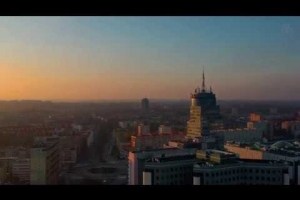 Szczecin Centrum sunset z drona 11.11.2019
